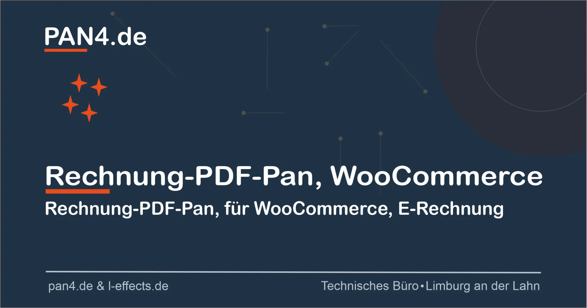 Rechnung-PDF-Pan für WooCommerce mit Logo PAN4.de und grafischen Elementen - |Pan4.de Plugins Abo Frei
